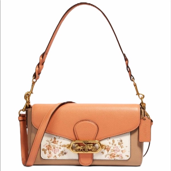 Coach Jade Shoulder Bag With Rose Bouquet print - Picture 2 of 14